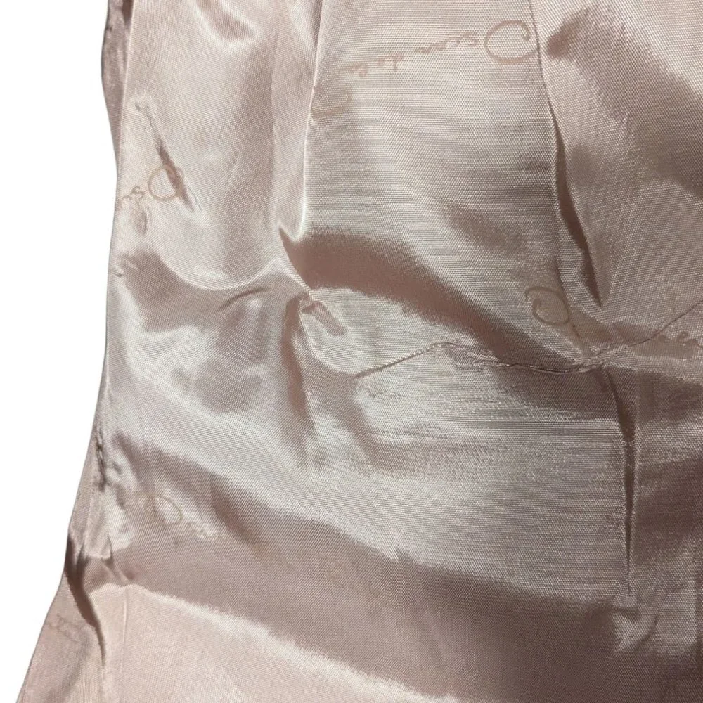 Vintage Womens Oscar de La Renta Tan Corduroy Two Button Career Blazer Jacket XS - Picture 6 of 7